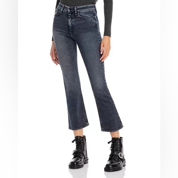 rag & bone Denim - New! RAG & BONE Women's Nina High Rise Ankle Flare Cropped Jeans Ziggy Size 27